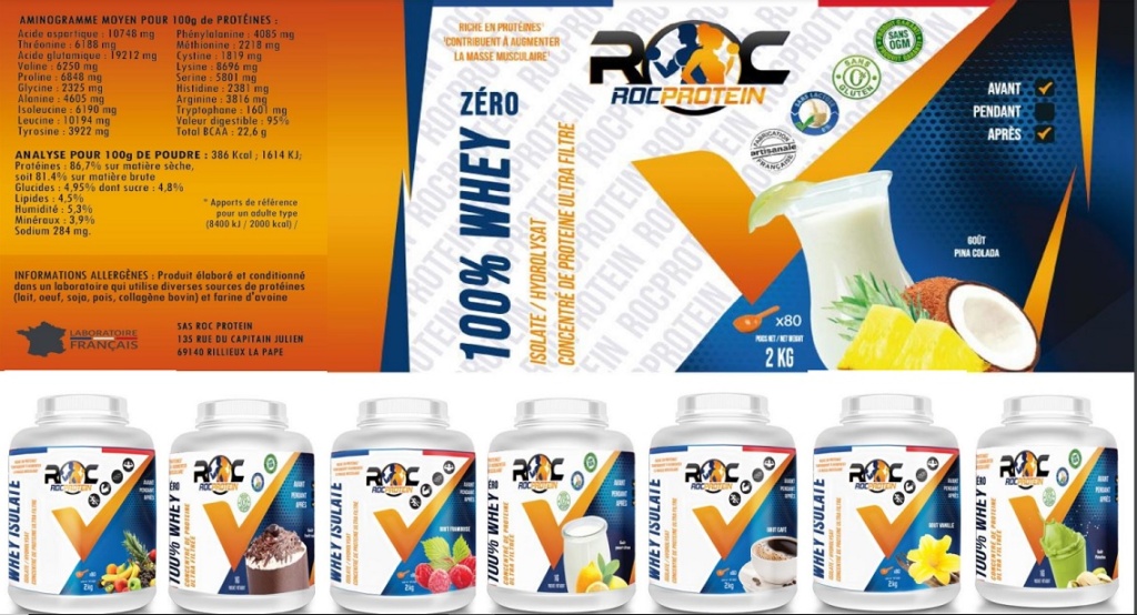 Fiche technique des proteines Roc Nutrition